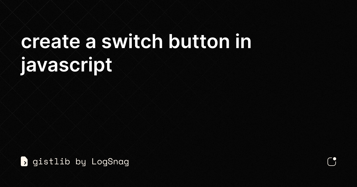 switch button html javascript