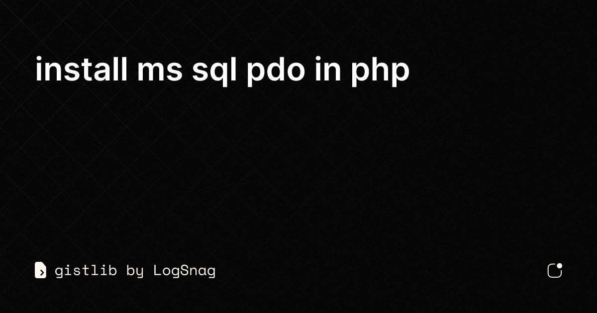 php pdo sql insert