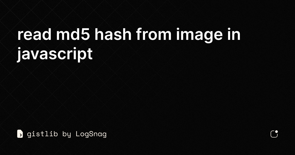 md5 hash file javascript