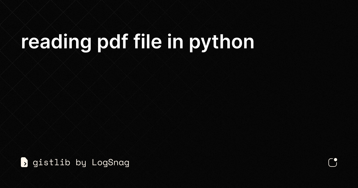 parse pdf file in python